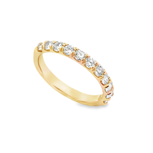 Roman Jewelers Signature 14K Yellow Gold 3/4-Carat Diamond Anniversary Band