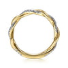 Gabriel & Co. 14K Yellow Gold Twisted Diamond Ring