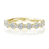 A. Jaffe 14K Yellow Gold Alternating Oval and Round Diamond Anniversary Band
