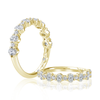A. Jaffe 14K Yellow Gold Alternating Oval and Round Diamond Anniversary Band
