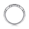 Gabriel & Co. 14K White Gold Bezel Diamond Anniversary Band