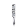 Gabriel & Co. 14K White Gold Bezel Diamond Anniversary Band