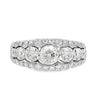 Christopher Designs 14K White Gold Crisscut Diamond Rows Anniversary Band