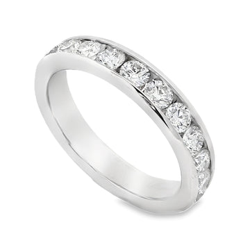 Roman Jewelers Signature 14K White Gold 1-Carat Channel Set Diamond Band