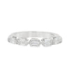 Roman Jewelers Signature 18K White Gold Emerald Cut Diamond Band