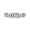 Gabriel & Co. 14K White Gold Diamond 19-Stone Anniversary Band