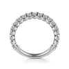 Gabriel & Co. 14K White Gold Diamond 19-Stone Anniversary Band