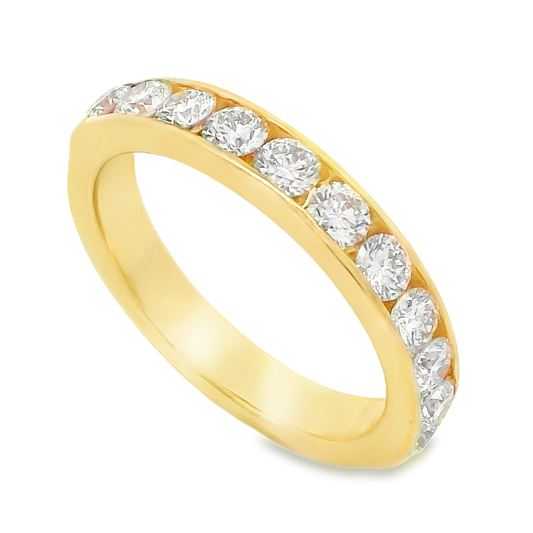 Roman Jewelers Signature 14K Yellow Gold 1-Carat Channel Set Diamond Band