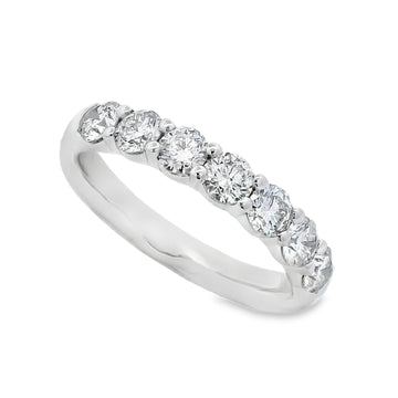 14K White Gold 1-Carat 7 Stone Diamond Band
