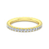 Gabriel & Co. 14K Yellow Gold French Pave Diamond Eternity Band