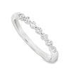 Roman Jewelers Signature 14K White Gold 1/4-Carat 7-Stone Shared-Prong Diamond Band