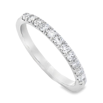 Roman Jewelers Signature 14K White Gold 1/3-Carat Diamond 11-Stone Anniversary Band