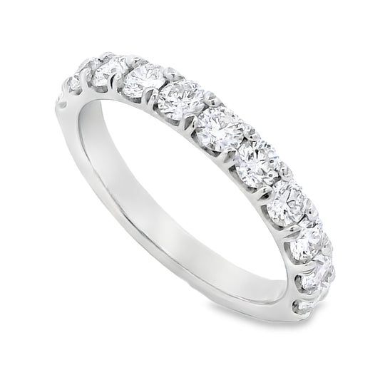 Roman Jewelers Signature 14K White Gold 1-Carat Diamond 11-Stone Anniversary Band