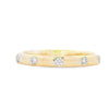 14K Yellow Gold Burnished Diamond Band