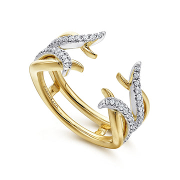 Gabriel & Co. 14K Two-Tone Freeform Diamond Enhancer