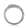 Gabriel & Co. 14K White Gold Multi-Row Graduating Diamond Bypass Ring