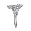 Gabriel & Co. 14K White Gold Multi-Row Graduating Diamond Bypass Ring