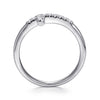 Gabriel & Co. 14K White Gold Sideways Diamond Cross Ring