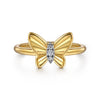 Gabriel & Co. 14K Yellow Gold Butterfly Diamond Ring