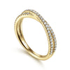 Gabriel & Co. 14K Yellow Gold Criss Cross Diamond Stackable Ring