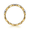Gabriel & Co. 14K Yellow Gold Twisted Stackable Diamond Ring