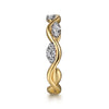 Gabriel & Co. 14K Yellow Gold Twisted Stackable Diamond Ring