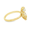 Norman Silverman 18K Yellow Gold Fancy Yellow Diamond Flower Ring