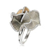 Cammilli 18K "Sultana" White Ice, Natural Beige and Black Lava Gold Diamond Ring