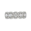 18K White Gold 1 Carat Diamond Cluster Ring