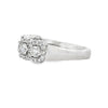 18K White Gold 1 Carat Diamond Cluster Ring