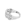 18K White Gold 3-Row Pattern and Milgrain Detail Ladies Band