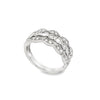 18K White Gold 3-Row Pattern and Milgrain Detail Ladies Band