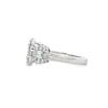 18K White Gold 3 Diamond Clusters Ladies Fashion Ring