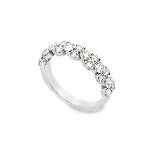18K White Gold Ladies Diamond Band