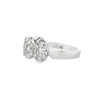18K White Gold 5 Diamond Clusters Ladies Fashion Ring