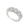 18K White Gold 5 Diamond Clusters Ladies Fashion Ring