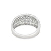 18K White Gold 5-Row Diamond Ladies Ring