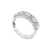 18K White Gold Ladies Fashion Ring with 5 Diamond Clusters
