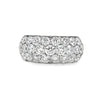 18K White Gold Domed Diamond Fashion Ring