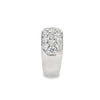 18K White Gold Domed Diamond Fashion Ring