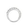 18K White Gold Domed Diamond Fashion Ring