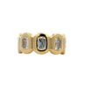 Christopher Designs 18K Yellow Gold 5 Bezel-Set Cushion Crisscut Diamond Fashion Ring