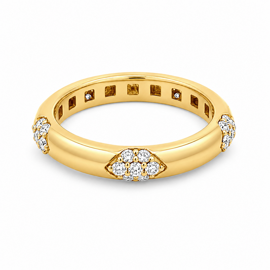 Leo Pizzo 18K Yellow Gold 1/2 Carat Diamond Band
