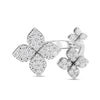 Roberto Coin 18K White Gold Love in Verona Pave Diamond Triple Flower Ring