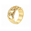 Allison Kaufman 14K Yellow Gold Wide Diamond Ladies Ring