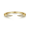 Gabriel & Co. 14K Yellow Gold Open Diamond Stackable Ring