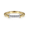 Gabriel & Co. 14K Two-Tone Bujukan Diamond Stackable Ring