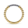 Gabriel & Co. 14K Two-Tone Bujukan Diamond Stackable Ring