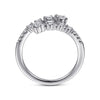 Gabriel & Co. 14K White Gold Kaslique Bypass Ring