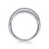 Gabriel & Co. 14K White Gold Diamond Criss-Cross Ring